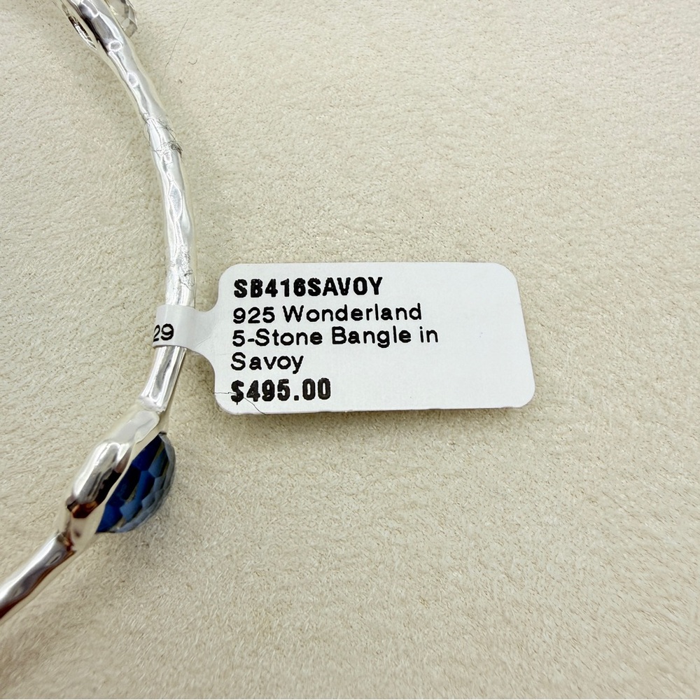 Ippolita Wonderland 5 Stone Bangle Bracelet in Savoy Size 2 Blue - Picture 8 of 16